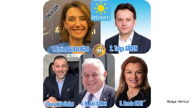 İYİ PARTİ ZONGULDAK MİLLETVEKİLİ ADAY LİSTESİ