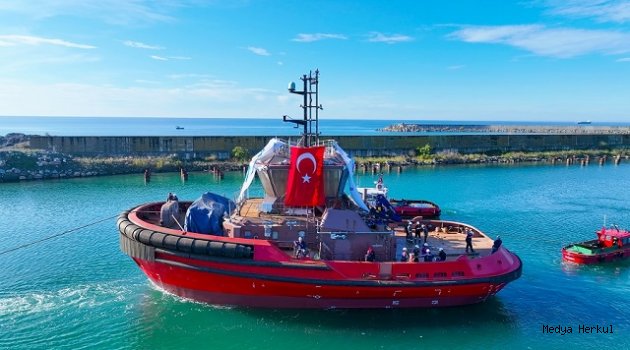 MED MARİNE YENİ RÖMORKÖRÜNÜ KDZ. EREĞLİ’DE SUYA İNDİRDİ