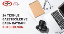 ERDEMİR, 24 TEMMUZ GAZETECİLER VE BASIN BAYRAMINI KUTLADI.